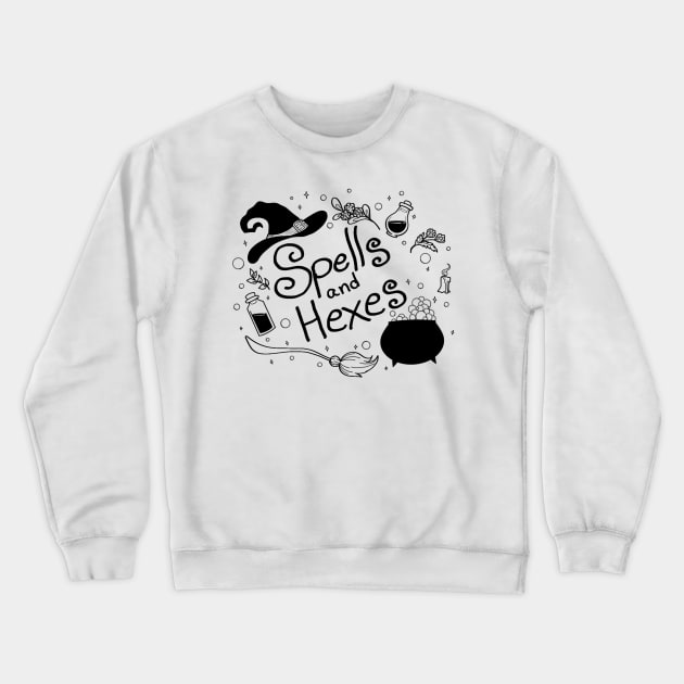 Spells and Hexes Crewneck Sweatshirt by Redheadkls